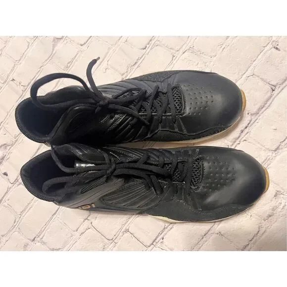 And1 Men's Size 10.5 Capital Basketball Shoe Black Faux Leather Athletic Sneaker